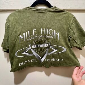 Harley-Davidson Customized Olive Green Tee